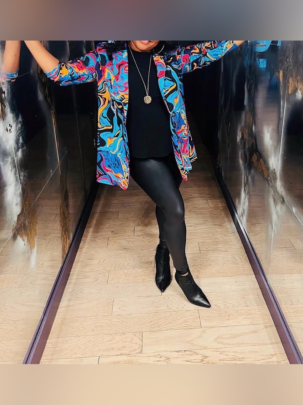Vibrant Abstract Multi-Color Blazer - Picture 4 of 4